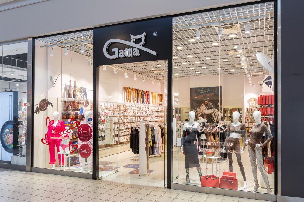 Witryna sklepu Gatta w M1 Kraków
