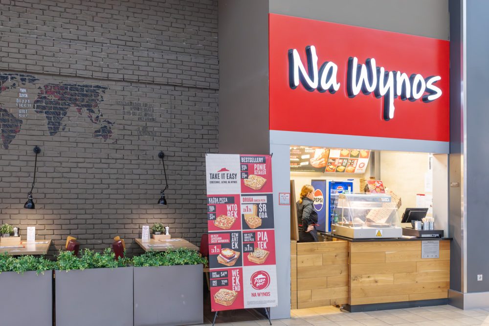 Punkt zamówień na wynos w Pizza Hut w M1 Kraków