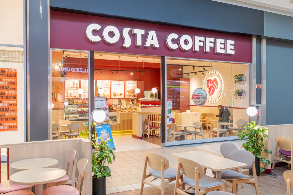 wejście do Costa coffee w M1 Kraków