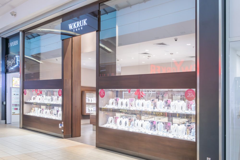 Witryna jubilera W.KRUK w M1 Kraków