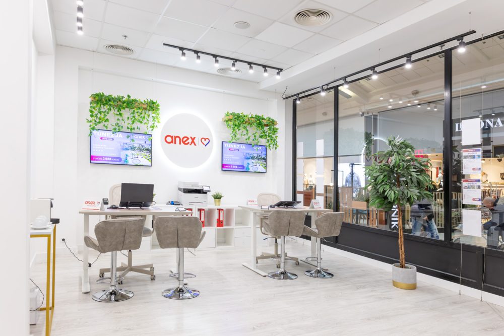 Zdjęcie wnętrza biura podróży Anex w M1 Kraków