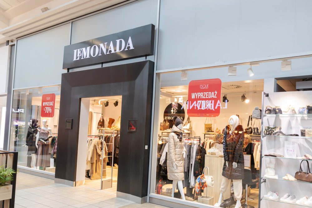 Witryna butiku LeMonada w M1 Kraków