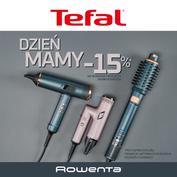 grafika promocyjna Tefal -15% na Dzień Mamy