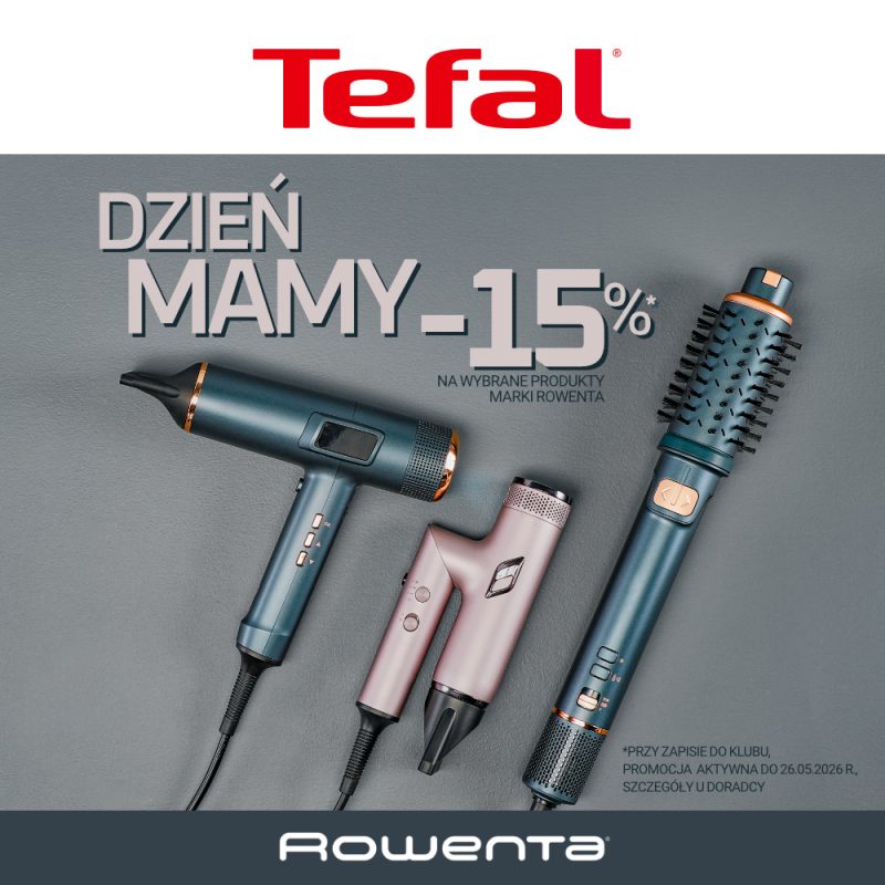 grafika promocyjna Tefal -15% na Dzień Mamy