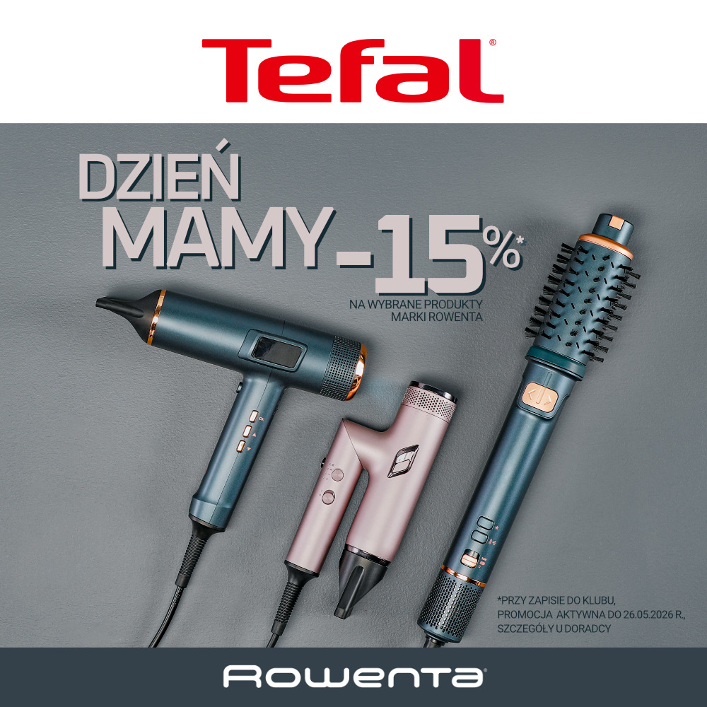 grafika promocyjna Tefal -15% na Dzień Mamy
